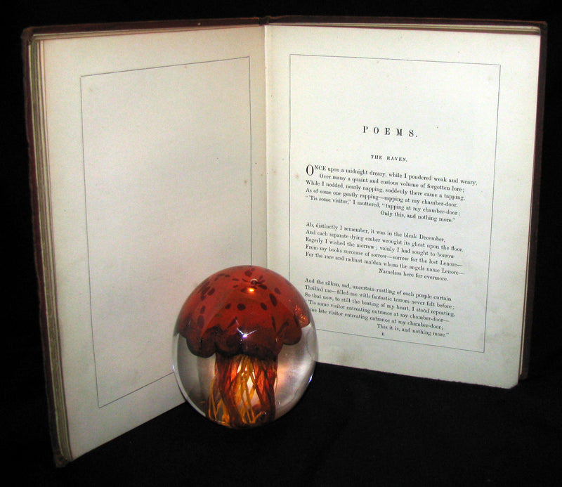 1872 Rare Victorian Book - The Poetical Works of Edgar Allan Poe. Edinburgh Illustrated Edition.