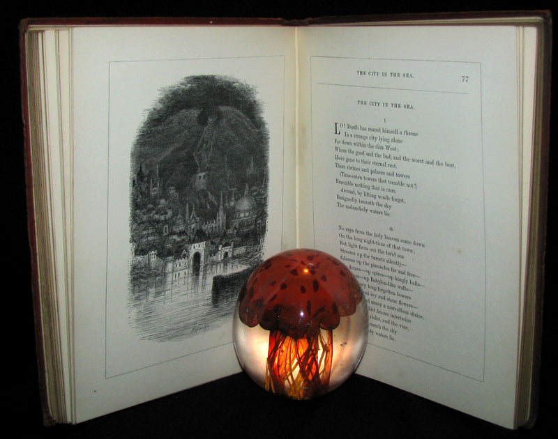 1872 Rare Victorian Book - The Poetical Works of Edgar Allan Poe. Edinburgh Illustrated Edition.
