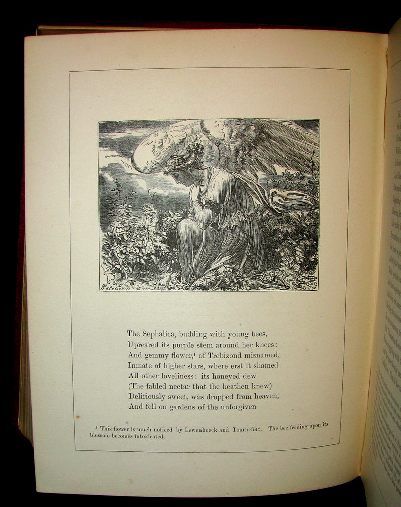 1872 Rare Victorian Book - The Poetical Works of Edgar Allan Poe. Edinburgh Illustrated Edition.