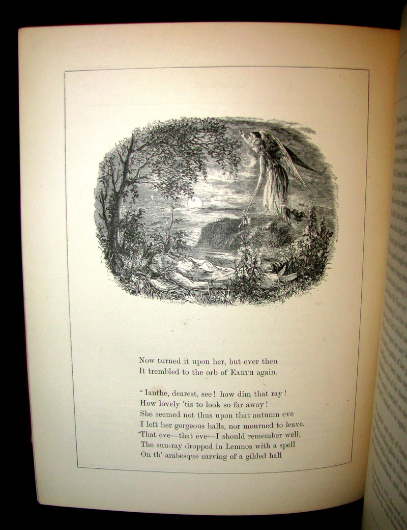 1872 Rare Victorian Book - The Poetical Works of Edgar Allan Poe. Edinburgh Illustrated Edition.