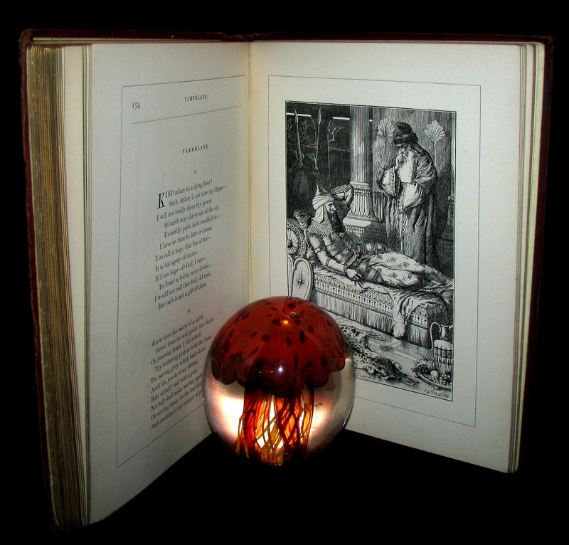 1872 Rare Victorian Book - The Poetical Works of Edgar Allan Poe. Edinburgh Illustrated Edition.