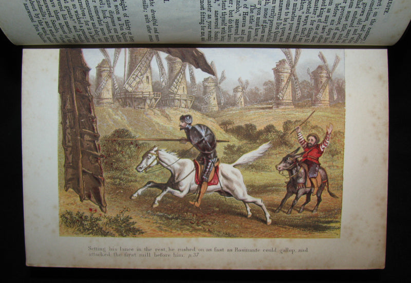 1870 Rare Book ~ Adventures of Don Quixote De La Mancha Illustrated