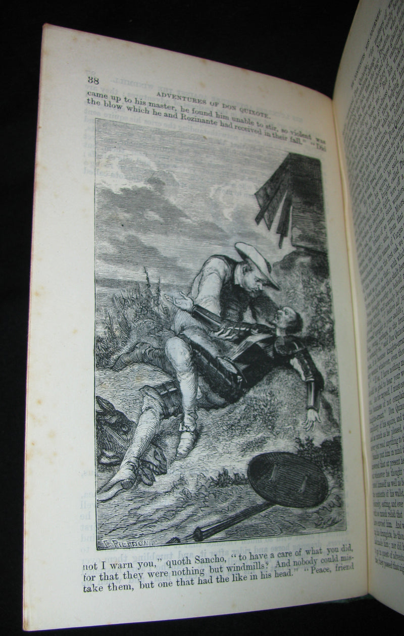 1870 Rare Book ~ Adventures of Don Quixote De La Mancha Illustrated
