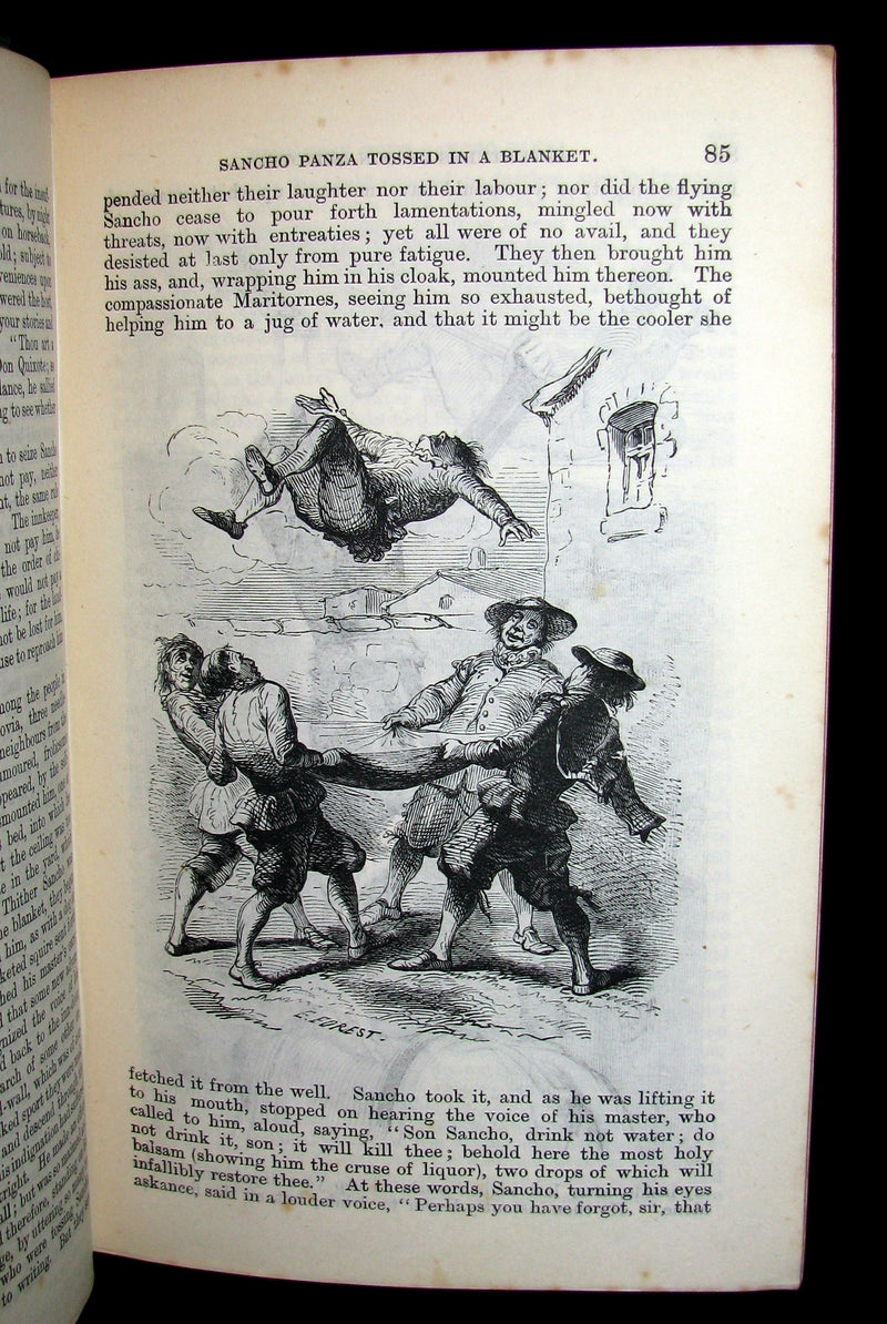 1870 Rare Book ~ Adventures of Don Quixote De La Mancha Illustrated
