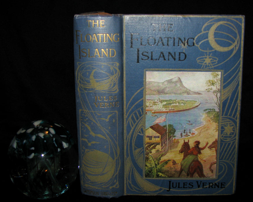 1915 Rare Book - The Floating Island, or, The Pearl of the Pacific by Jules Verne