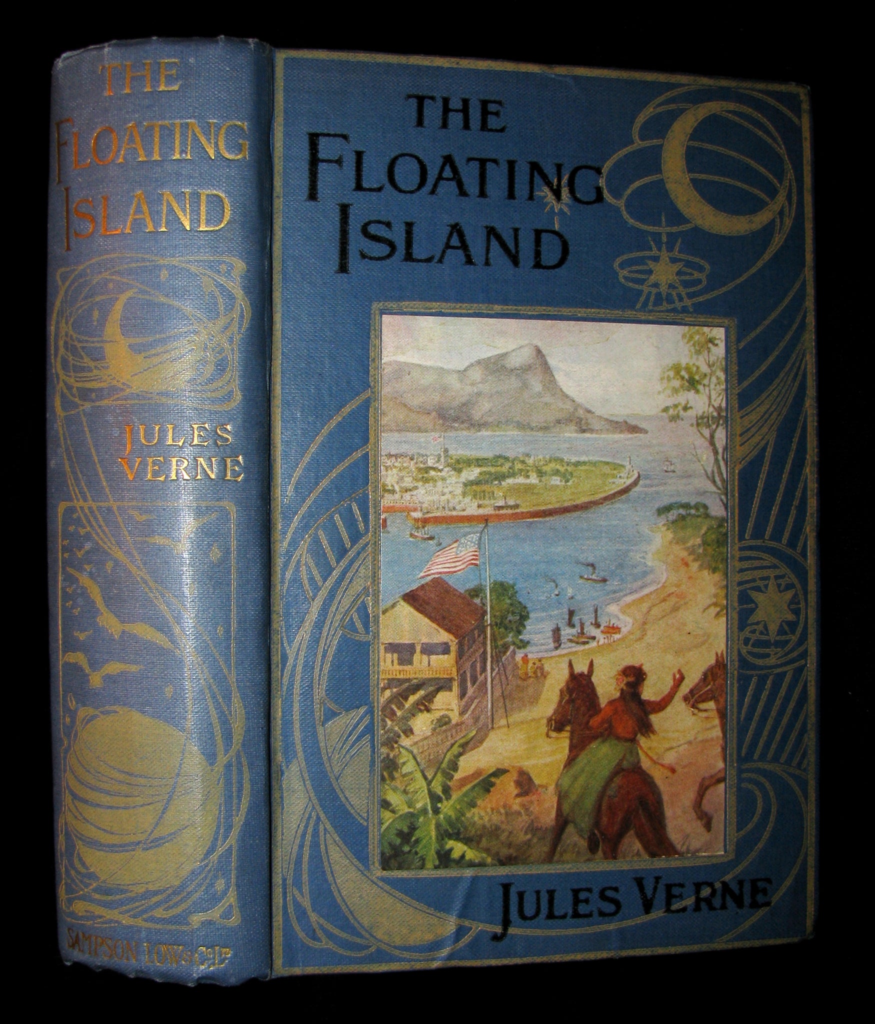 1915 Rare Book - The Floating Island, or, The Pearl of the Pacific by Jules Verne