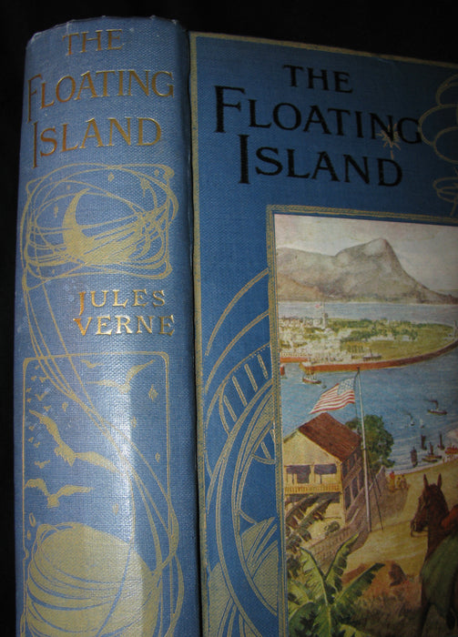 1915 Rare Book - The Floating Island, or, The Pearl of the Pacific by Jules Verne