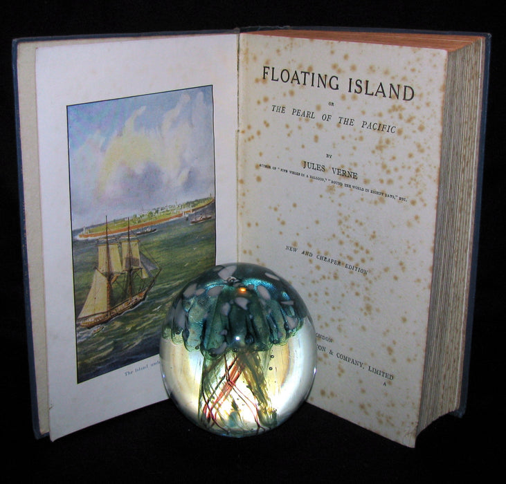 1915 Rare Book - The Floating Island, or, The Pearl of the Pacific by Jules Verne