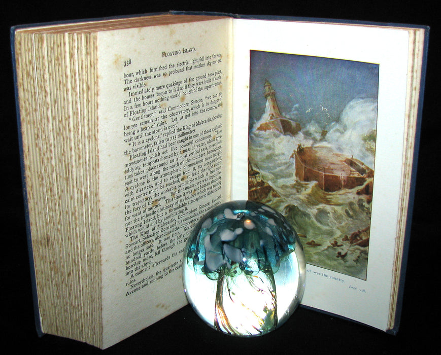 1915 Rare Book - The Floating Island, or, The Pearl of the Pacific by Jules Verne