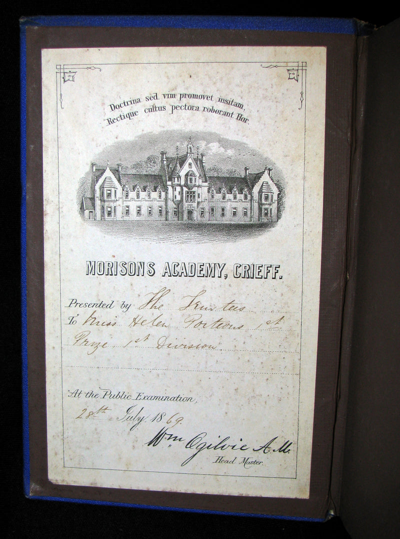 1860 Rare French Victorian Book - Fables de Jean de La Fontaine Illustrated