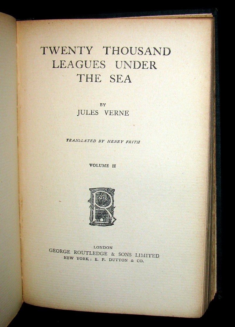 1900 Rare Book - Captain Hatteras - I. The English at the North Pole (with) II. The Field of Ice by Jules Verne
