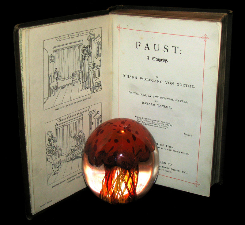 1890 Rare Victorian Book -   Faust - A Tragedy by Goethe, Illustrated.
