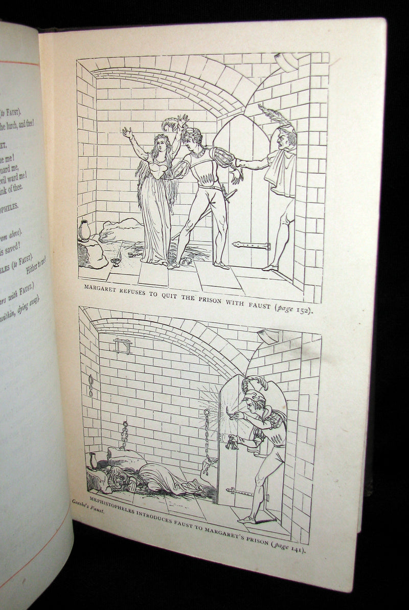 1890 Rare Victorian Book -   Faust - A Tragedy by Goethe, Illustrated.