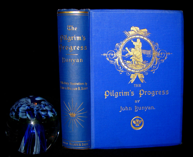 1898 Victorian Rare Book - The Pilgrim's Progress by John Bunyan, Illustrated