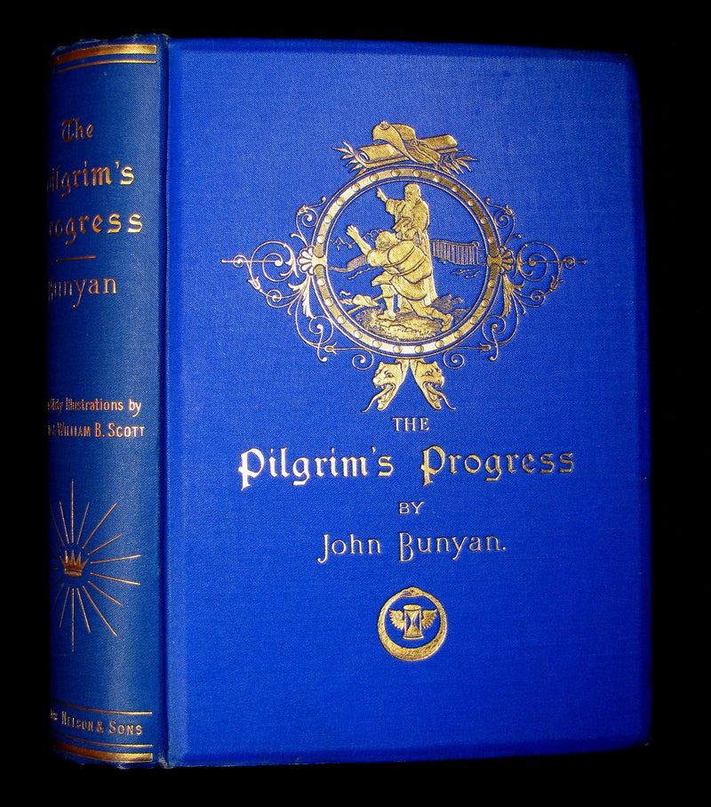 1898 Victorian Rare Book - The Pilgrim's Progress by John Bunyan, Illustrated