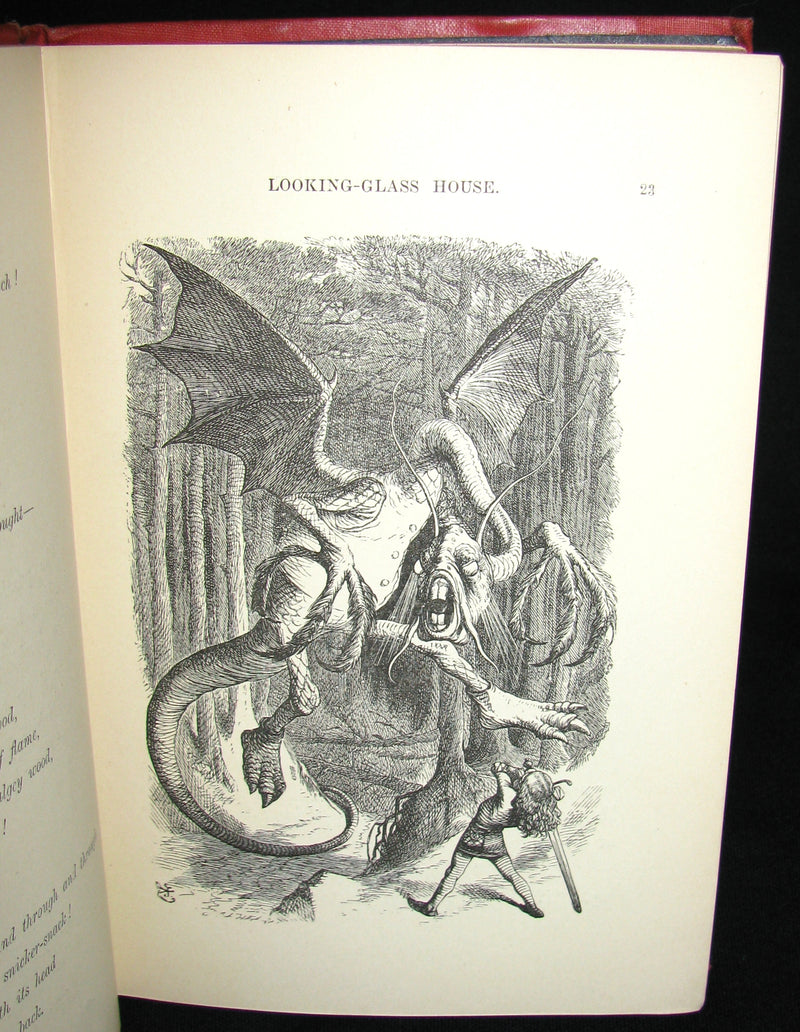 1887 Rare Victorian Book - Through the Looking Glass, and What Alice Found There by Lewis Carroll