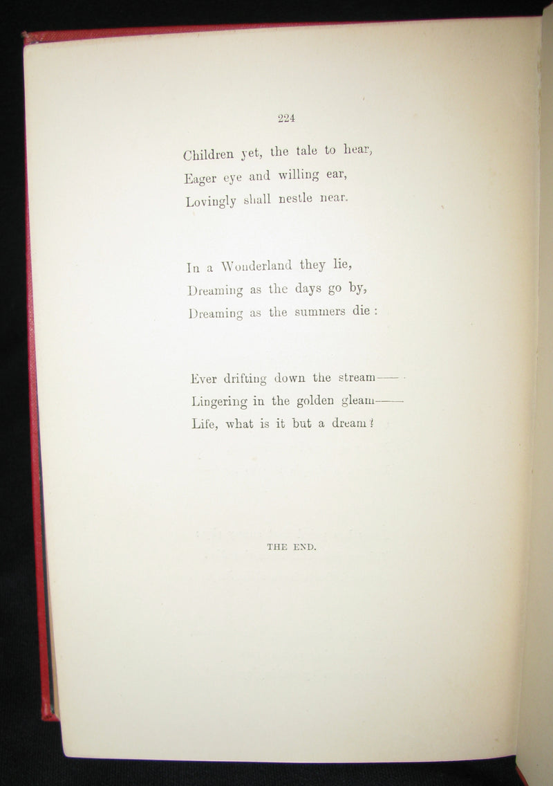 1887 Rare Victorian Book - Through the Looking Glass, and What Alice Found There by Lewis Carroll
