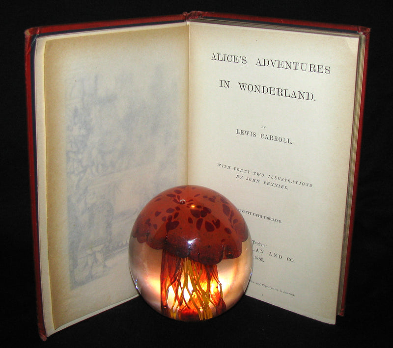 1885 Rare Victorian Book - Alice's Adventures in Wonderland by Lewis Carroll