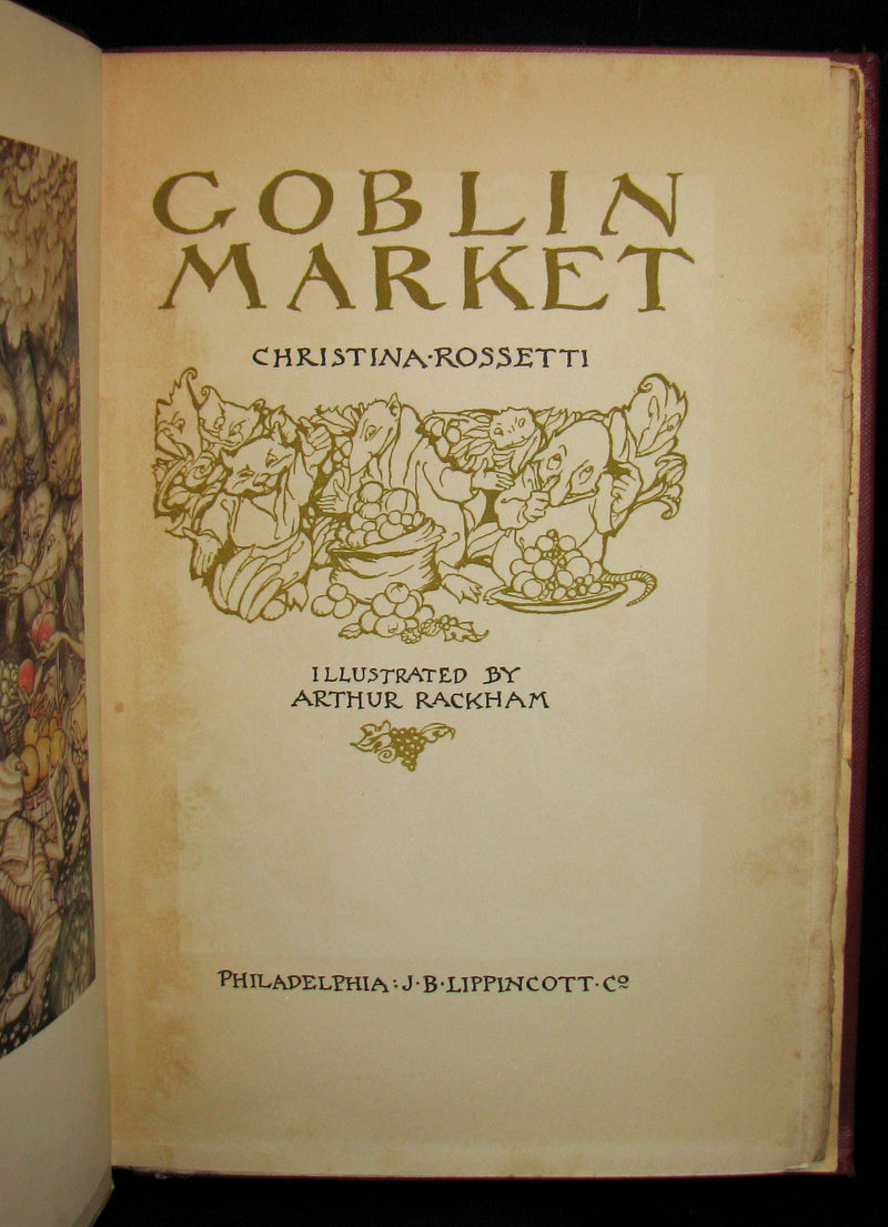 1933 First American Edition - Goblin Market by Christina Rossetti, illustrated by Arthur Rackham