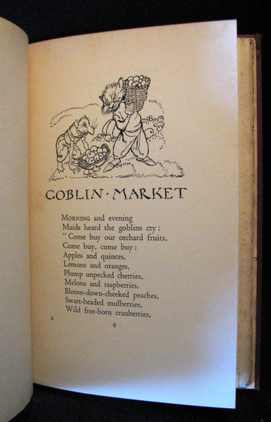 1933 First American Edition - Goblin Market by Christina Rossetti, illustrated by Arthur Rackham