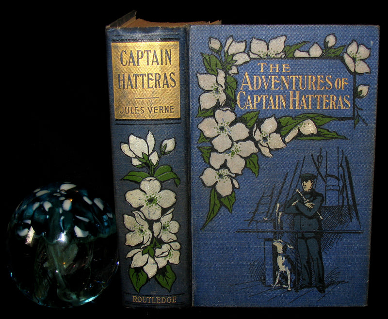 1900 Rare Book - Captain Hatteras - I. The English at the North Pole (with) II. The Field of Ice by Jules Verne
