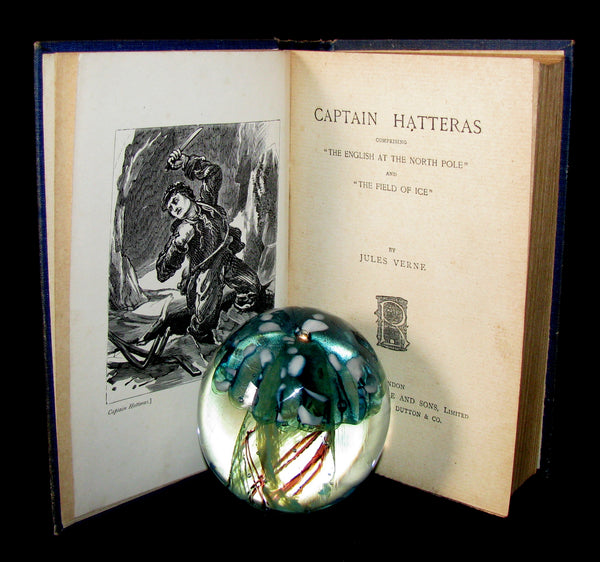 1900 Rare Book - Captain Hatteras - I. The English at the North Pole (with) II. The Field of Ice by Jules Verne