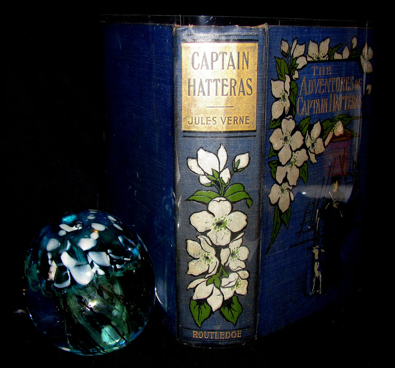 1900 Rare Book - Captain Hatteras - I. The English at the North Pole (with) II. The Field of Ice by Jules Verne
