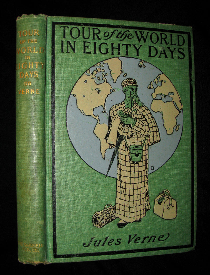 1903 Rare Book - The Tour of the World in Eighty Days by Jules Verne - Rare edition