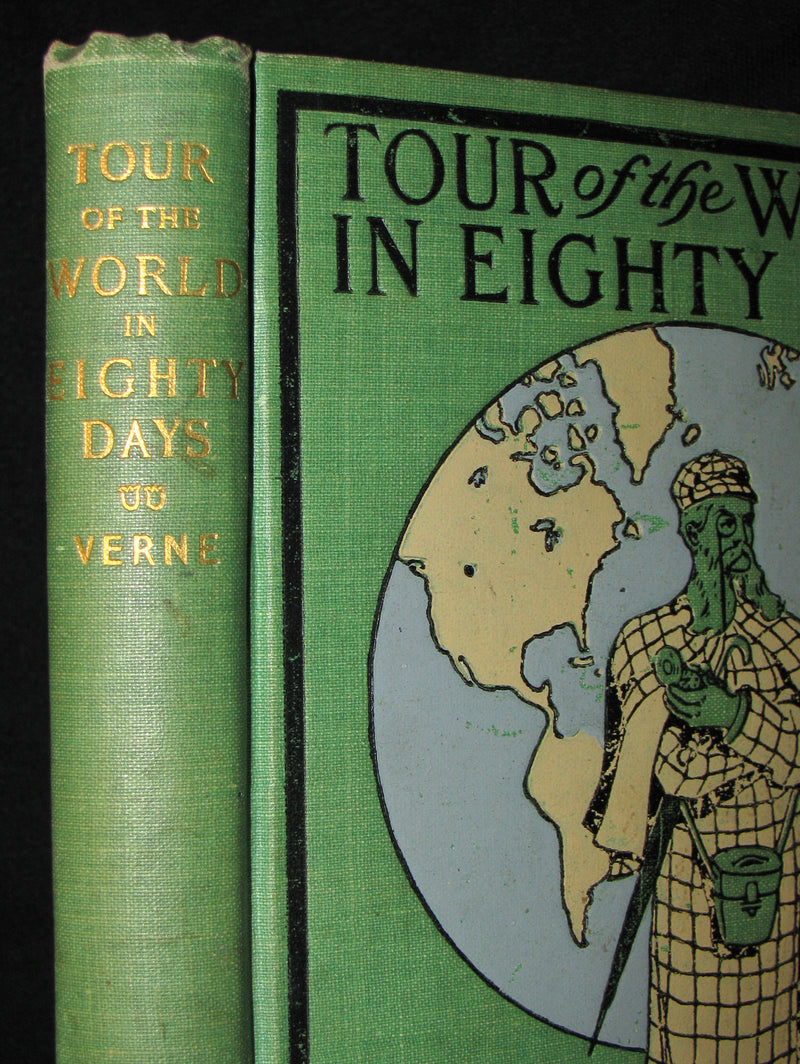 1903 Rare Book - The Tour of the World in Eighty Days by Jules Verne - Rare edition