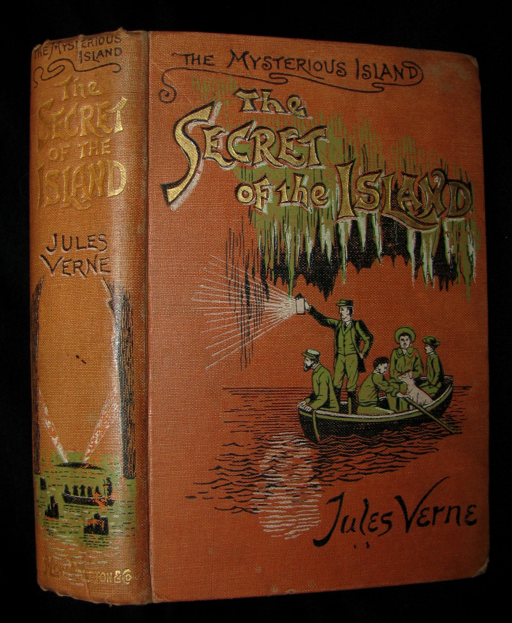 1906 Rare Illustrated Book - The Secret of the Island by Jules Verne
