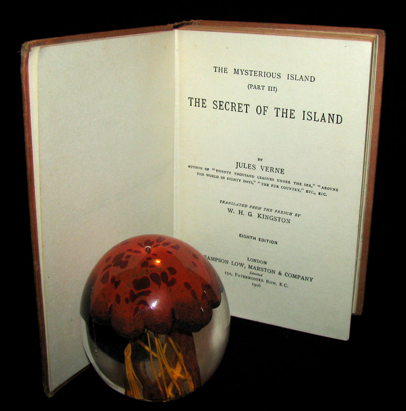 1906 Rare Illustrated Book - The Secret of the Island by Jules Verne