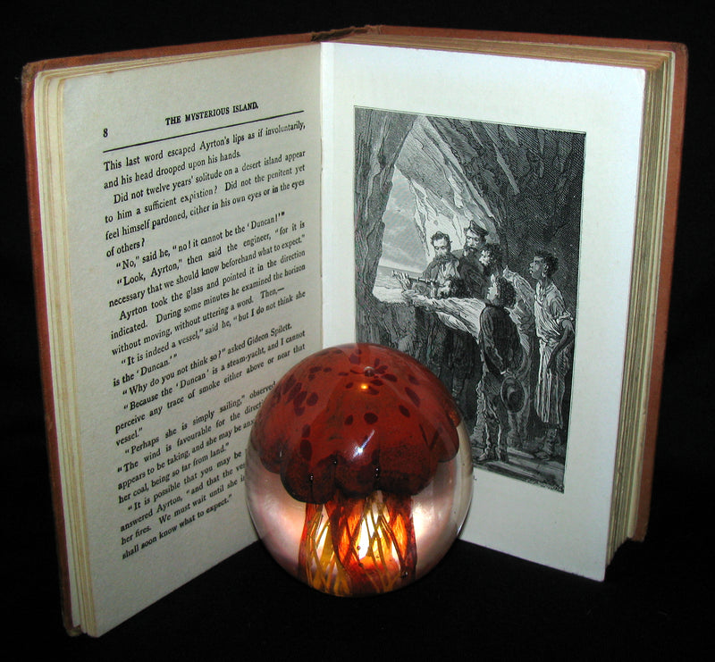 1906 Rare Illustrated Book - The Secret of the Island by Jules Verne