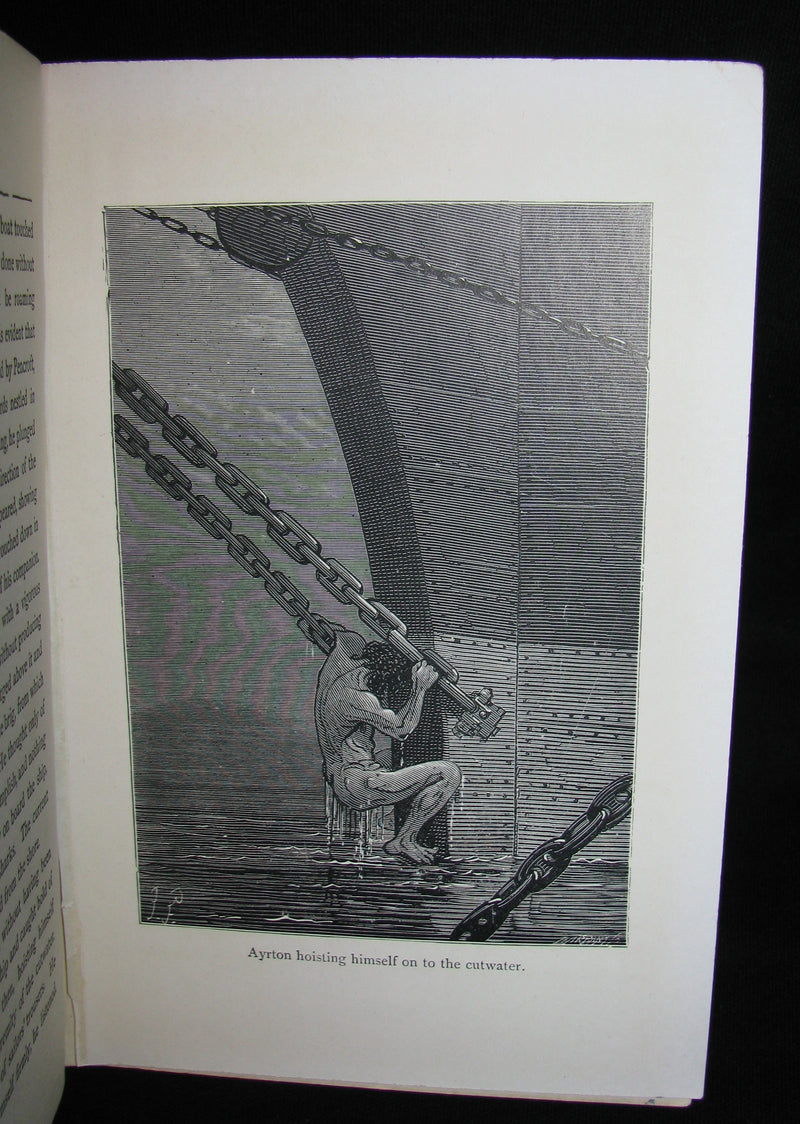 1906 Rare Illustrated Book - The Secret of the Island by Jules Verne