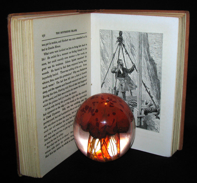 1906 Rare Illustrated Book - The Secret of the Island by Jules Verne