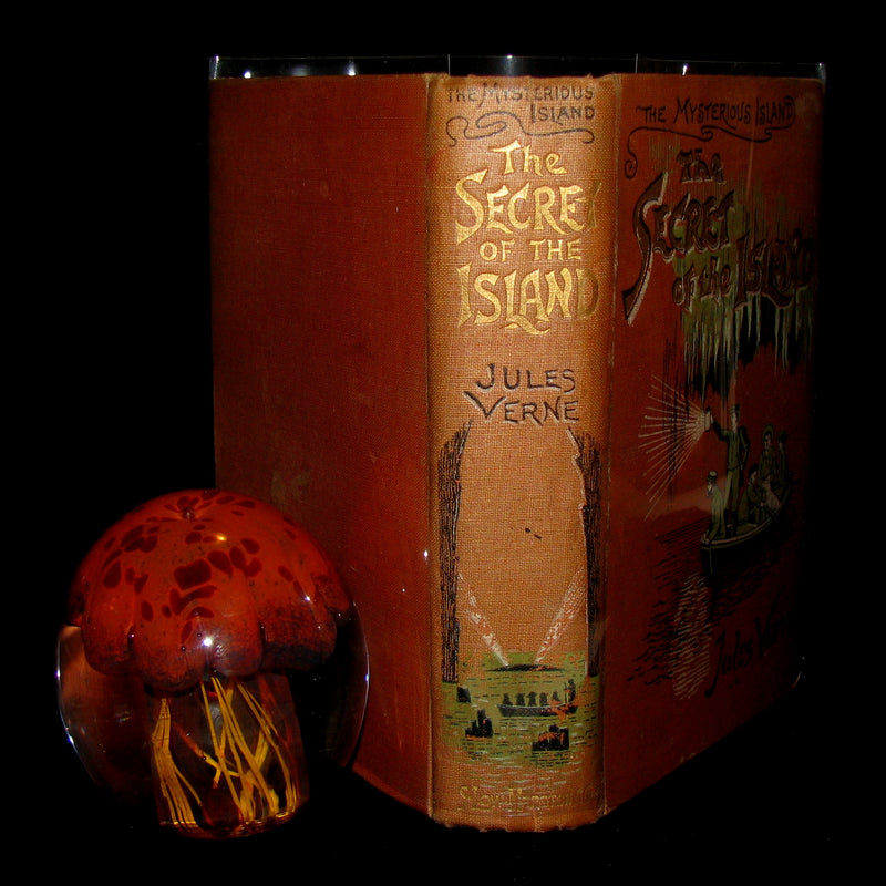 1906 Rare Illustrated Book - The Secret of the Island by Jules Verne