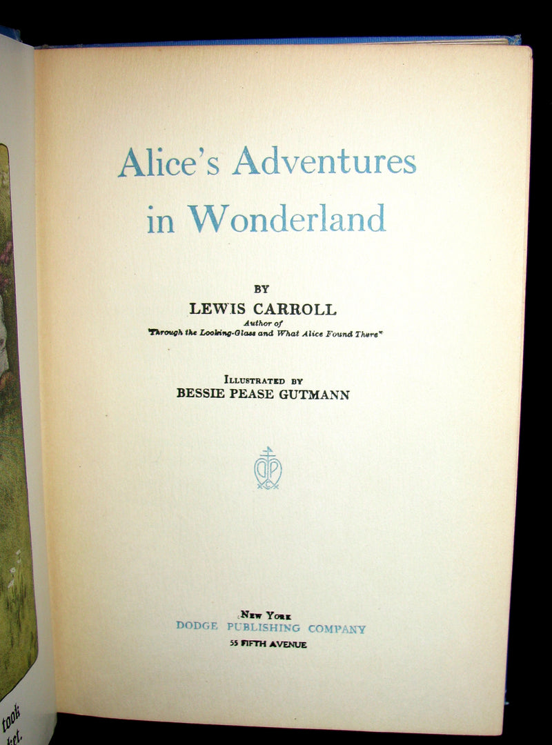 1907 Rare Book - Alice's Adventures in Wonderland Illustrated by Bessie Pease Gutmann