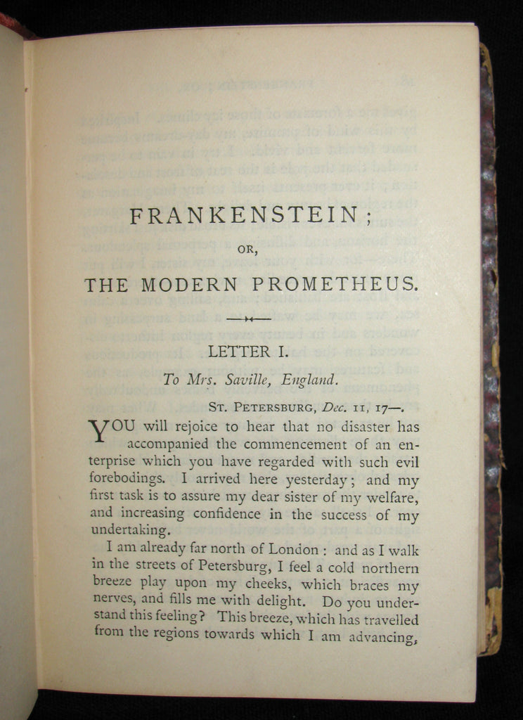 1888 Very Rare Book - FRANKENSTEIN Or, The Modern Prometheus By Mary S ...