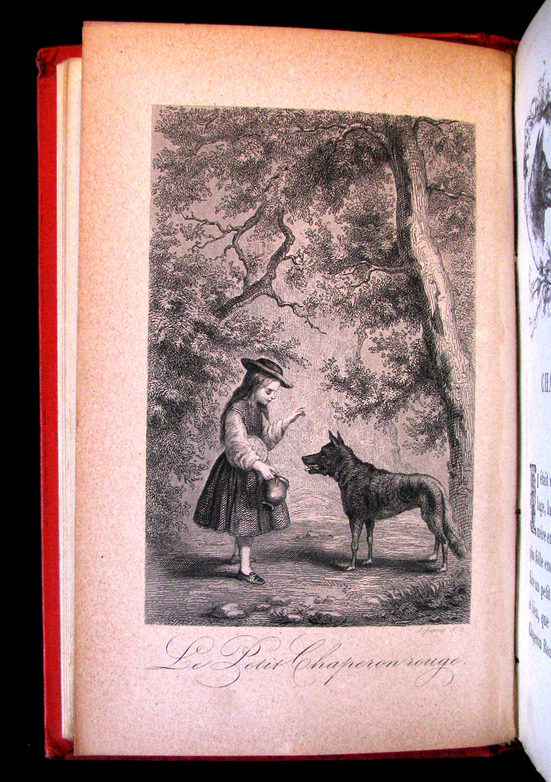 1890 Rare illustrated French Book ~ Contes des Fees -  Fairy Tales by Perrault