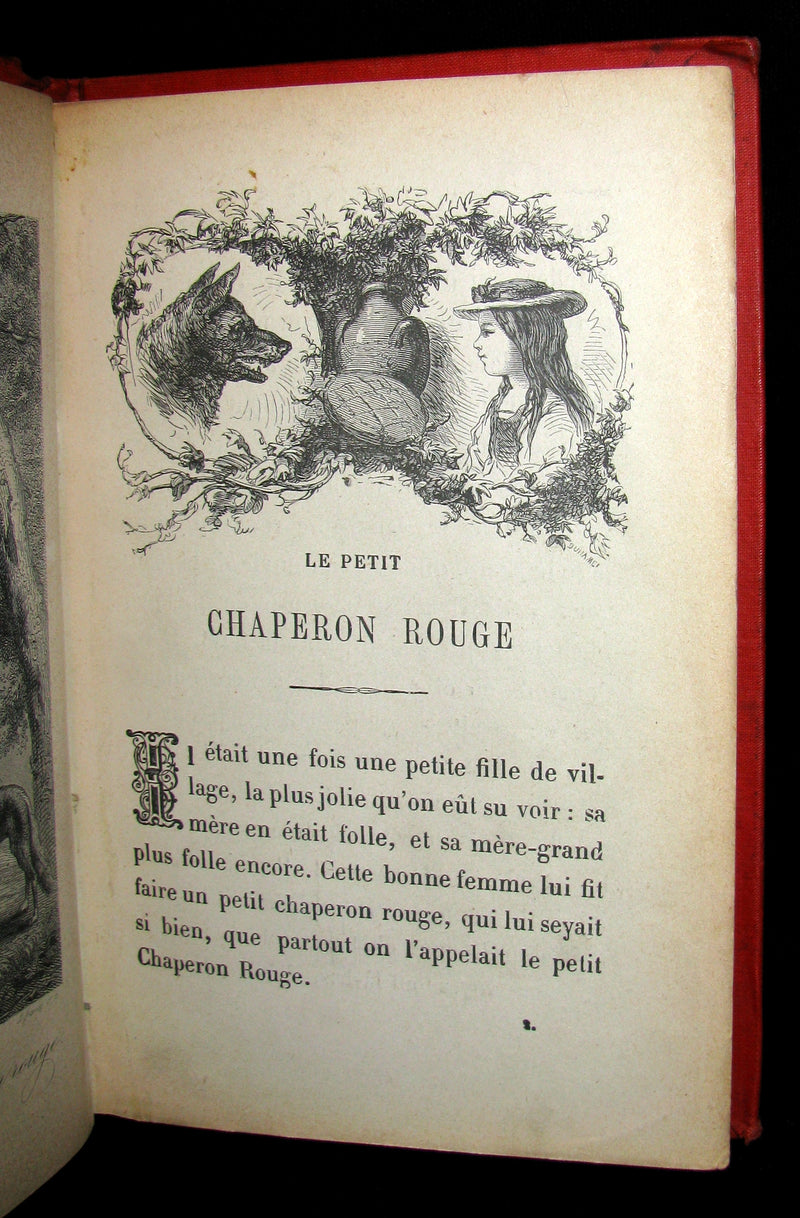 1890 Rare illustrated French Book ~ Contes des Fees -  Fairy Tales by Perrault