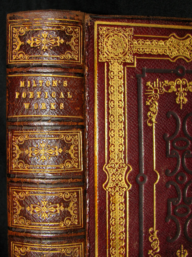 1850 Rare Book ~  John Milton's Poetical Works: A Memoir, and Essay on His Poetical Genius Together with Addison's Critique on the Paradise Lost.