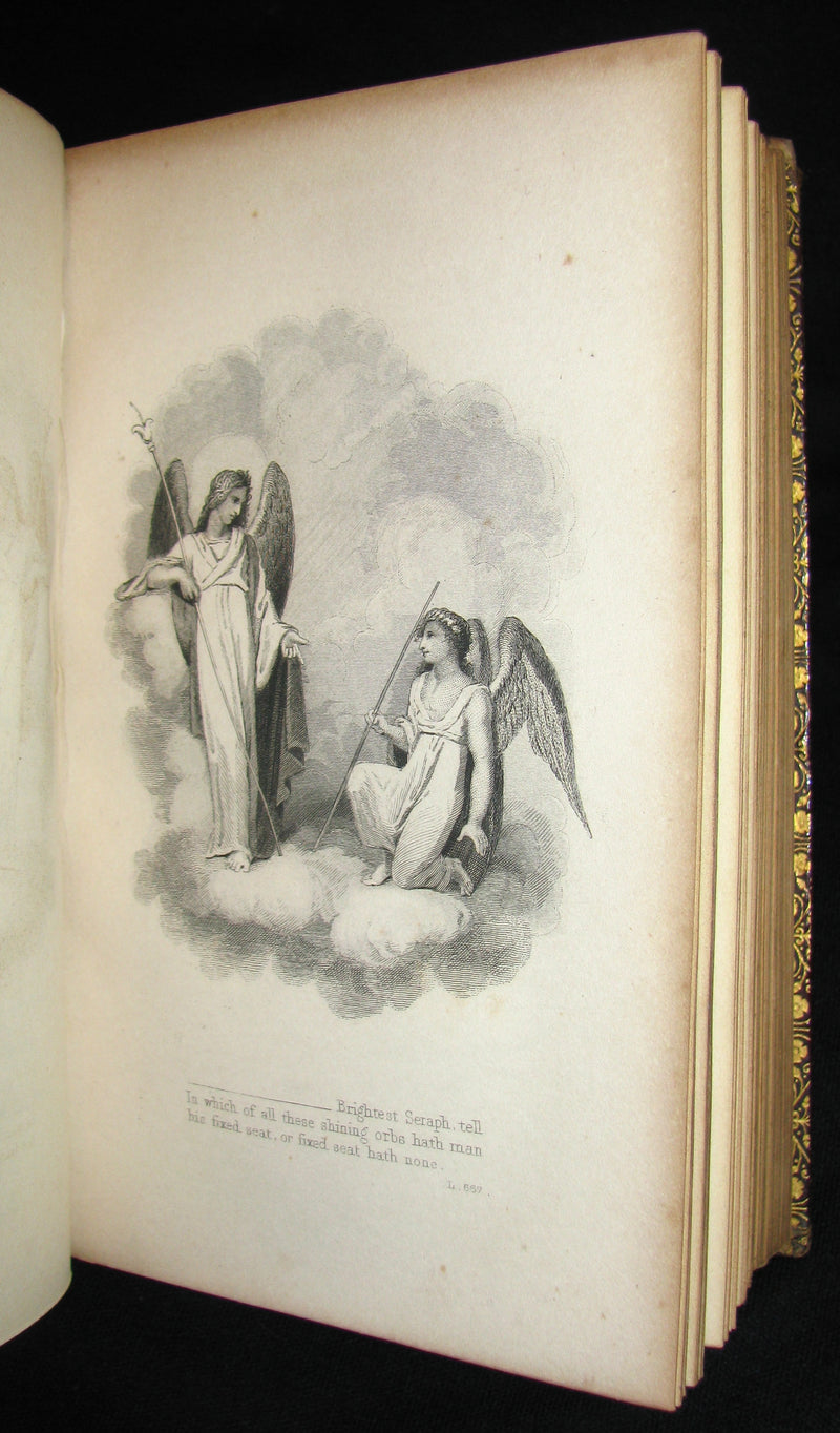 1850 Rare Book ~  John Milton's Poetical Works: A Memoir, and Essay on His Poetical Genius Together with Addison's Critique on the Paradise Lost.