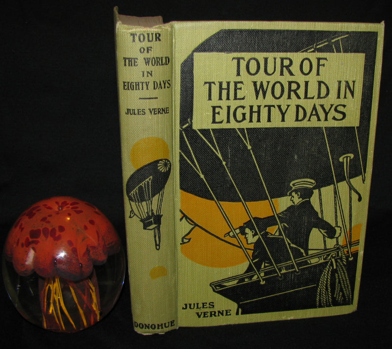 1918 Rare Book - The Tour of the World in Eighty Days by Jules Verne - Rare edition
