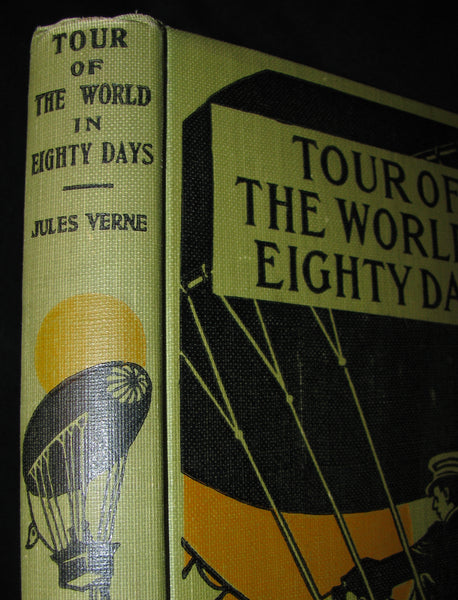 1918 Rare Book - The Tour of the World in Eighty Days by Jules Verne - Rare edition