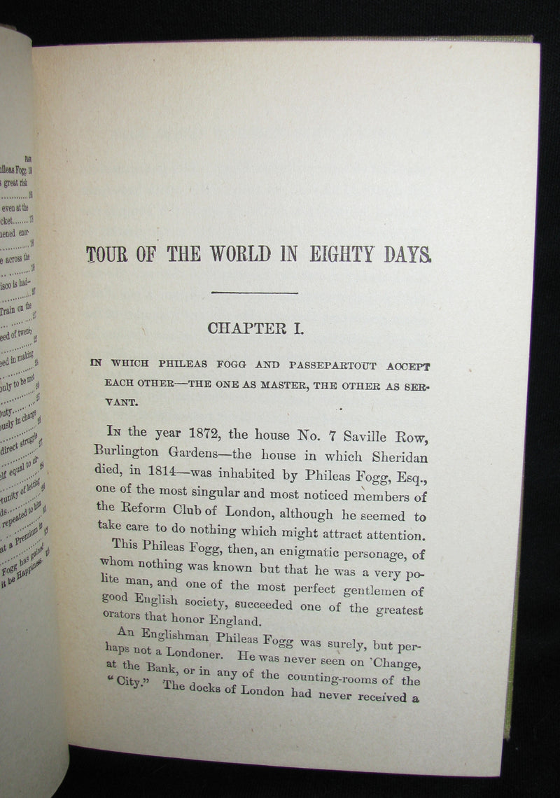 1918 Rare Book - The Tour of the World in Eighty Days by Jules Verne - Rare edition