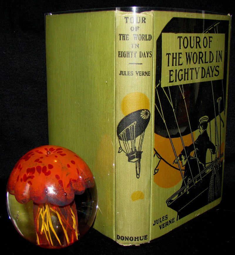 1918 Rare Book - The Tour of the World in Eighty Days by Jules Verne - Rare edition