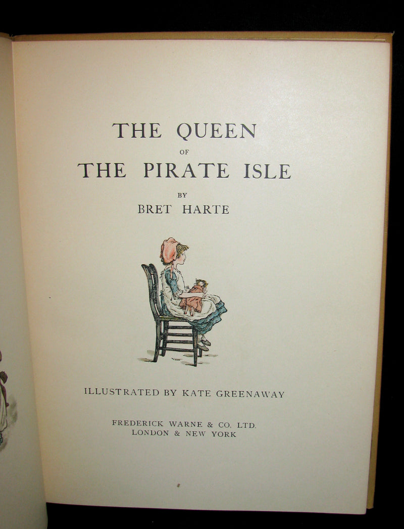 1931 Rare Victorian Book - Kate Greenaway - The Queen of the Pirate Isle