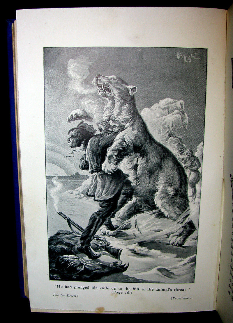 1910 Rare Book - JULES VERNE - The Adventures of Captain Hatteras, Containing 'The English at the North Pole' and 'The Ice Desert'