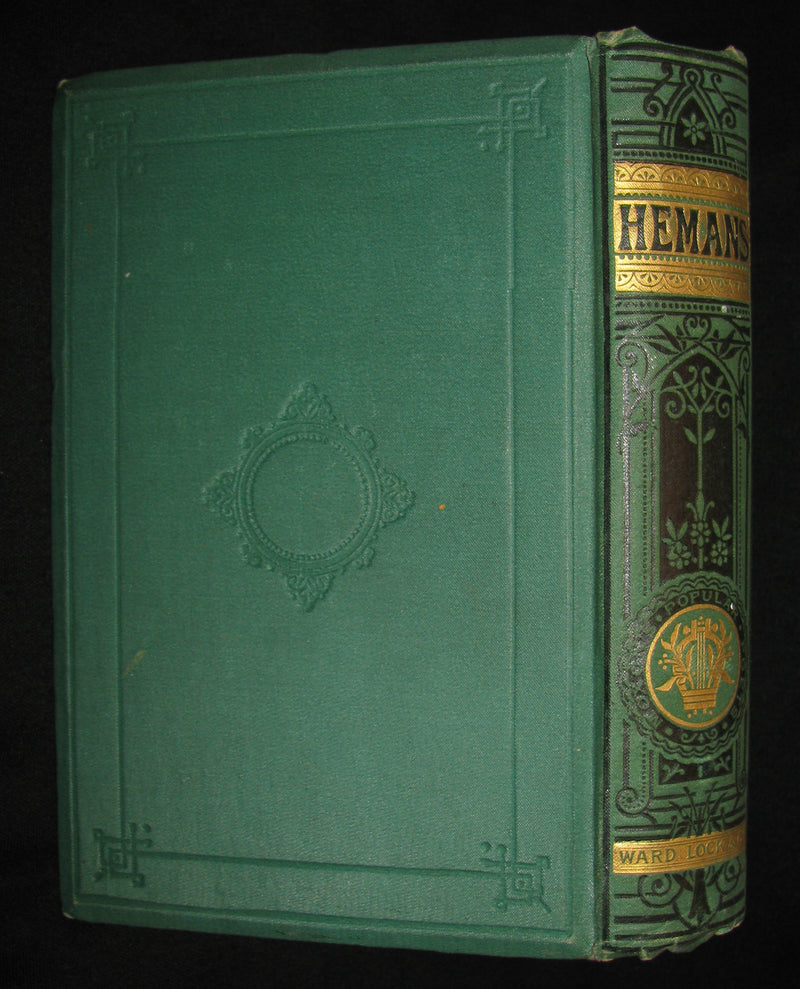 1890's Rare Victorian Book - The Poetical Works Of Mrs Hemans, Edited With A Critical Memoir by William Michael Rossetti