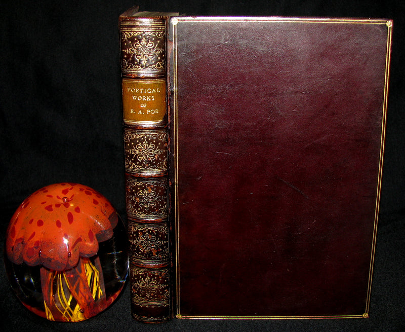 1888 Rare Victorian Book - The Complete Poetical Works and Essays on Poetry of EDGAR ALLAN POE together with his Narrative of Arthur Gordon Pym
