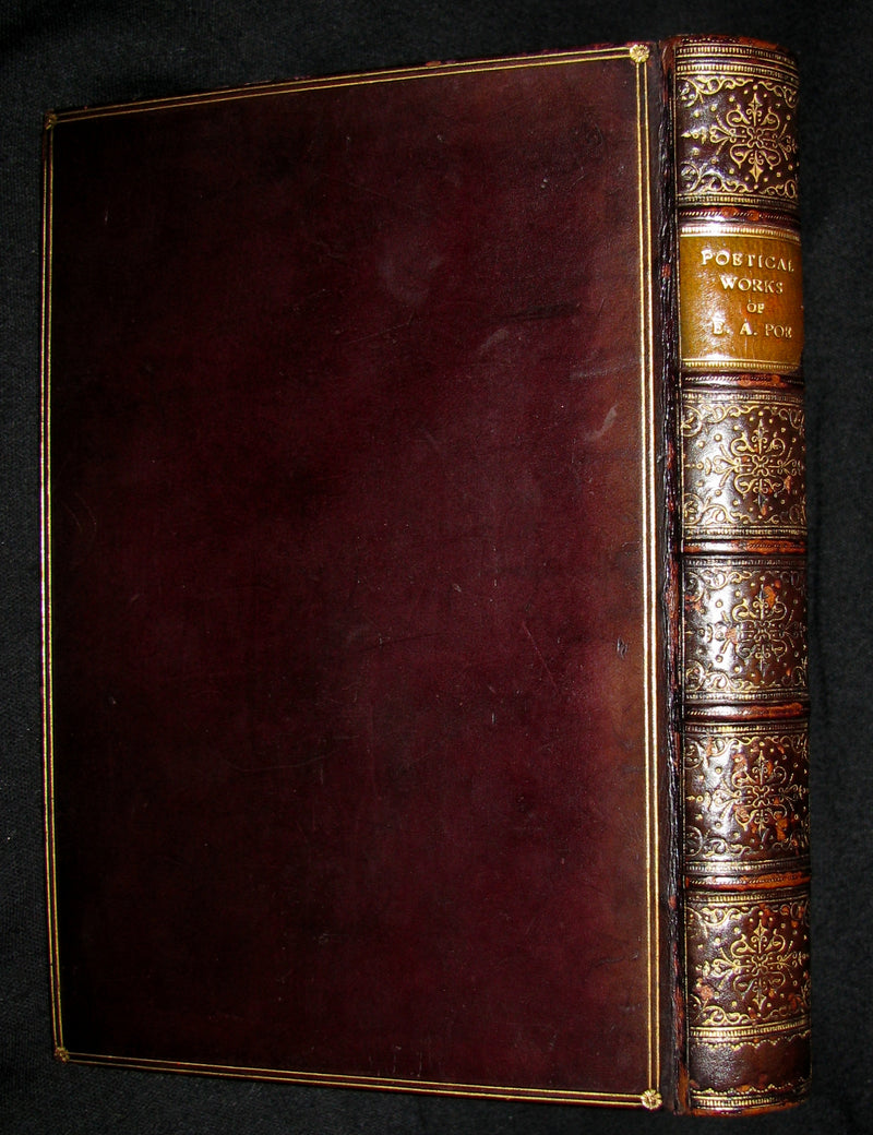 1888 Rare Victorian Book - The Complete Poetical Works and Essays on Poetry of EDGAR ALLAN POE together with his Narrative of Arthur Gordon Pym
